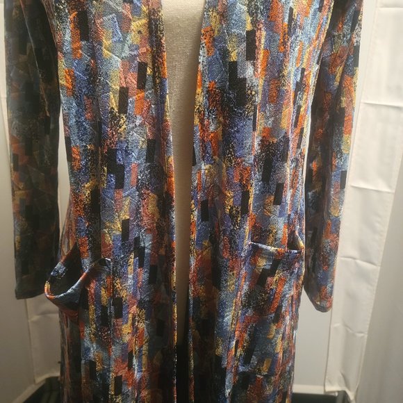 Lula Roe small multicolored, long sleeve duster - Picture 3 of 4